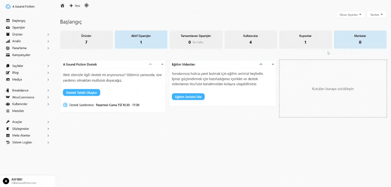 Woocommerce Entegrasyon Panel Girisi 1