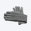Grey knit gloves